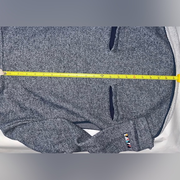 Roxy Navy Blue Snowflake Cowl Neck soft Terry Sweatshirt Top S Small - Picture 14 of 16